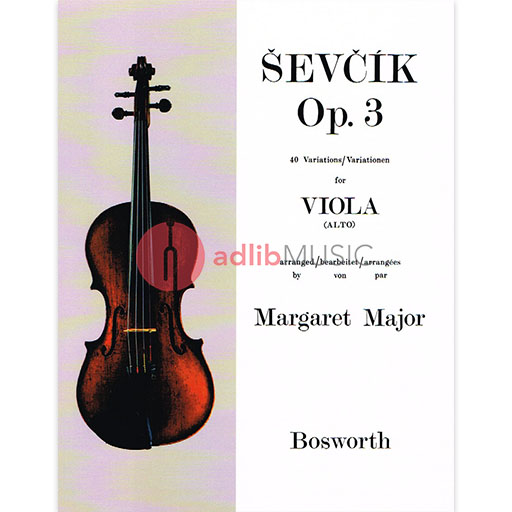 Sevcik - 40 Variations Op3 - Viola Solo Bosworth BOE003920