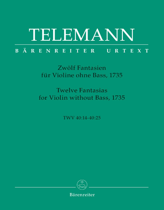 Telemann - 12 Fantasias TWV40:14-40:45 - Violin Solo Barenreiter BA2972