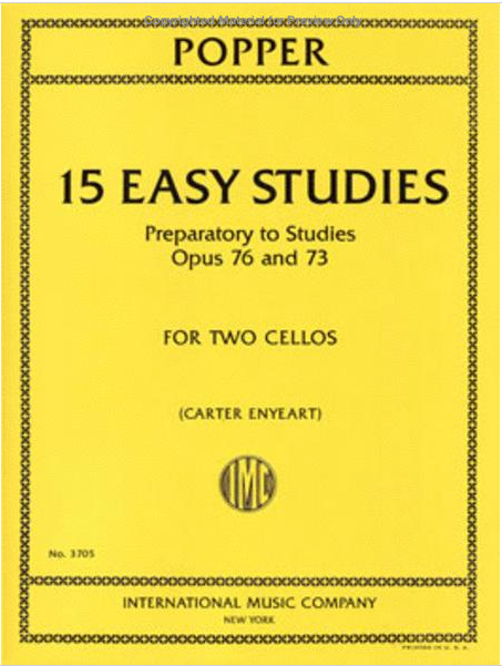 Popper - 15 Easy Studies (Preparatory Studies Op76 & 73) - 2 Cellos edited by Enyeart IMC IMC3705