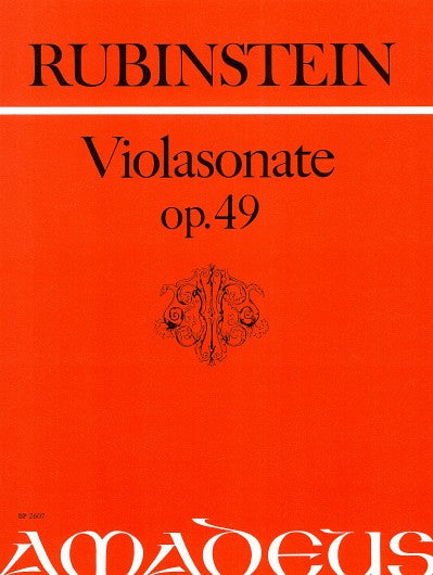 Rubinstein - Sonata in Fmin Op49 - Viola/Piano Accompaniment Amadeus BP2607