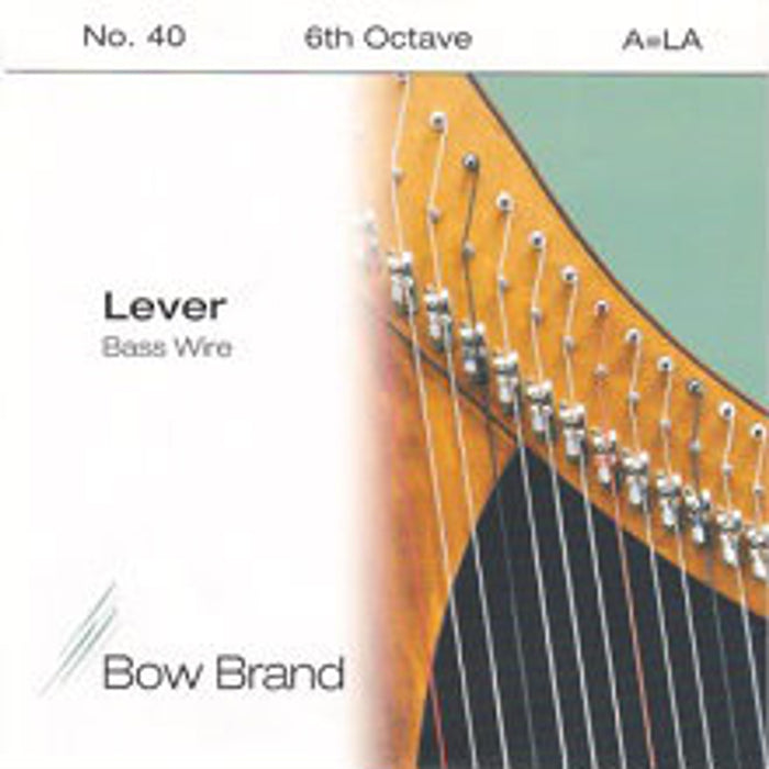 Bow Brand Wires: Tarnish Resistant - Lever Harp String, Octave 6, Single A