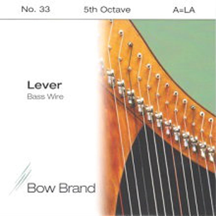 Bow Brand Wires: Tarnish Resistant - Lever Harp String, Octave 5, Single A