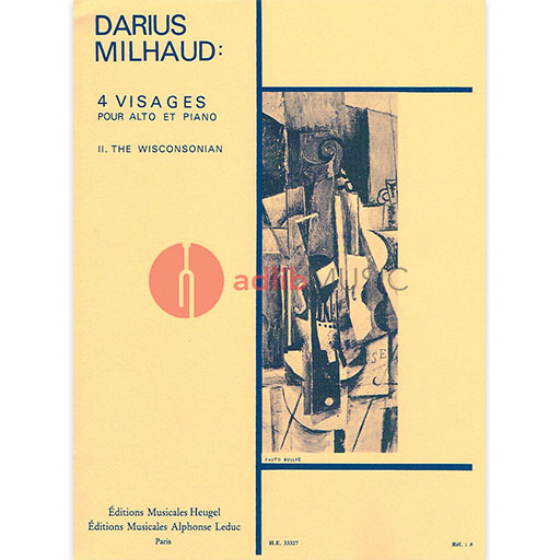 Milhaud - 4 Visages #2 La Wisconsonian - Viola/Piano Accompaniment Heugel HE33327