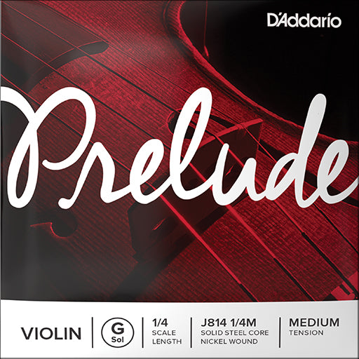 D'Addario Prelude Violin G String Medium 1/4