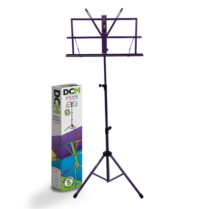 Music Stand - DCM BS01 Collapsible with Carry Bag, Purple
