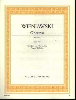 Wieniawski - Obertass Mazurka Op19/1 - Violin/Piano Accompaniment Schott ED05040