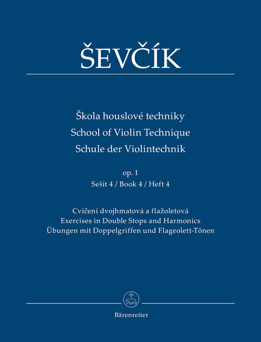 Sevcik - School of Violin Technique Op1 Volume 4 - Violin Solo Barenreiter BA9555