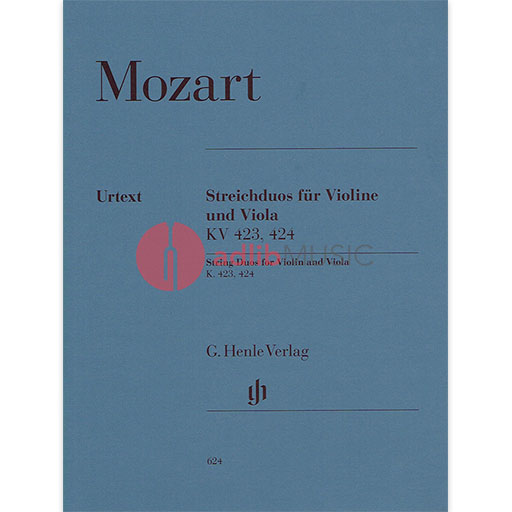 Mozart - 2 Duets K423 in Gmaj & K424 in Bbmaj - Violin/Viola Duet Henle HN624