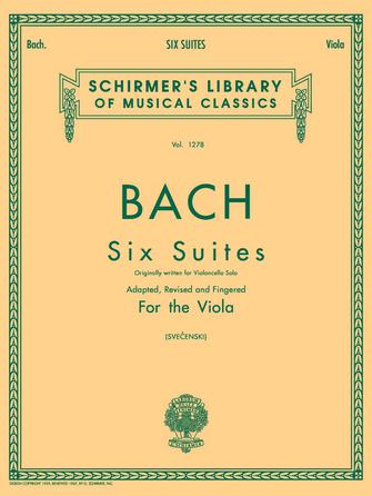 Bach - 6 Suites LIB.1278 - Viola Solo edited by Svecensk Schirmer 50258440