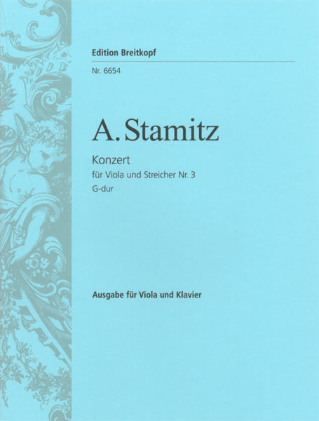 Stamitz A - Concerto #3 in GMaj - Viola/Piano Accompaniment edited by Haverkampf Breitkopf EB6654