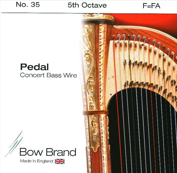 Bow Brand Wires: Tarnish Resistant - Pedal Harp String, Octave 5, Single F