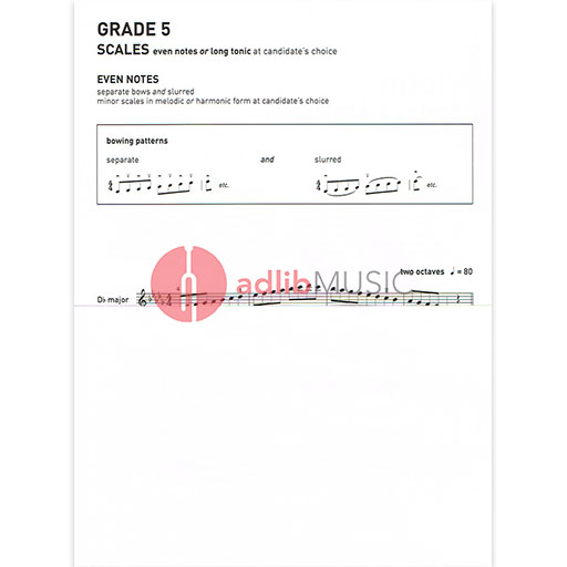 ABRSM Violin Scales & Arpeggios (from 2012) Grade 5 - Violin 9781848493421
