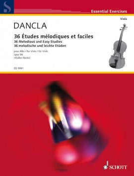 Dancla - 36 Melodious & Easy Studies - Viola Solo Schott ED9981