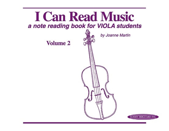 I Can Read Music Book 2 - Viola by Martin 0428