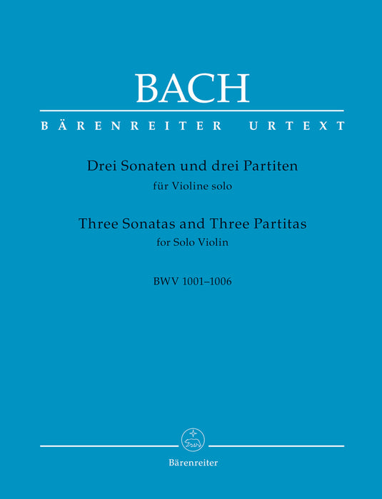 Bach - 3 Sonatas & 3 Partitas BWV1001-1006 - Violin Solo Barenreiter BA5256
