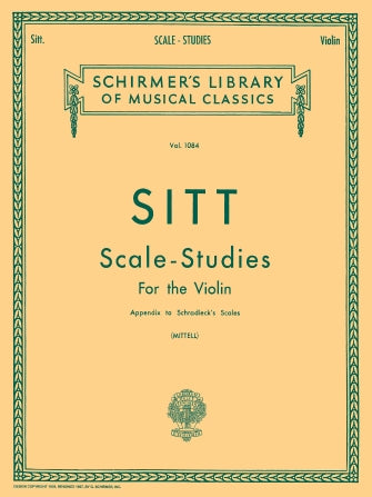 Sitt - Scale Studies Lib1084 - Violin Solo Schirmer 50257700