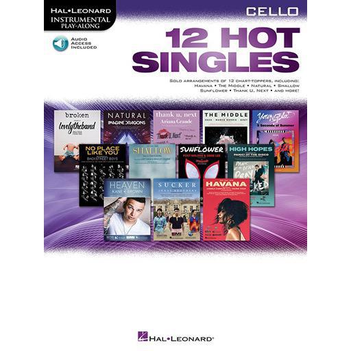 12 Hot Singles - Cello/Audio Access Online Hal Leonard 298585