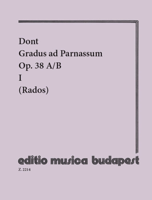 Dont - Gradus ad Parnassum Op38/3 - Violin/2nd Violin Accompaniment EMB Z2215
