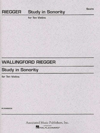 Riegger - Study in Sonority Op7 - 10 Violins Schirmer 50488539