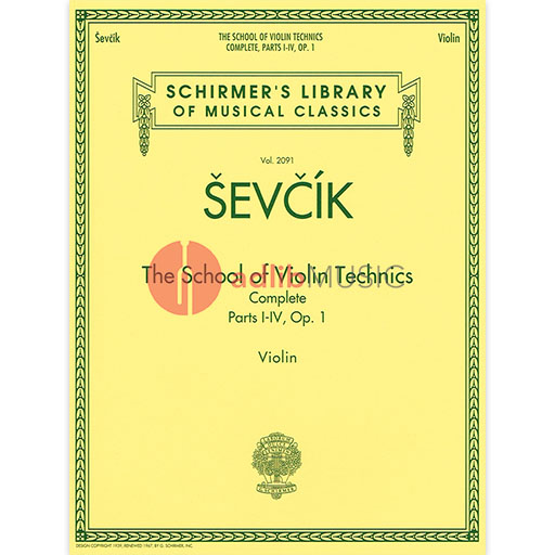 Sevcik - School of Violin Technics Op1 Complete - Violin Schirmer 50490034