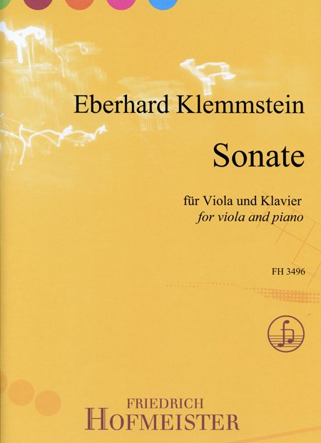 Klemmstein - Sonata in 4 Movements - Viola/Piano Accompaniment Hofmeister FH3496
