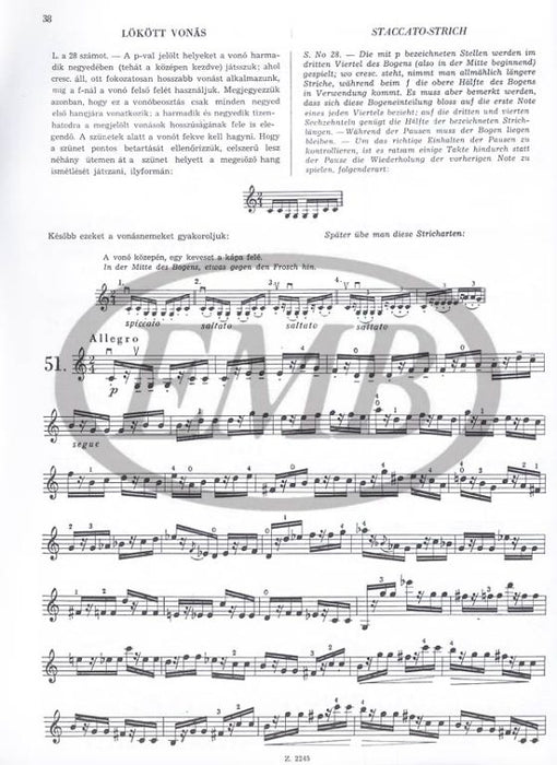 Mazas - Etudes Op36 Volume 2 Etudes Brillantes - Violin Solo EMB Z2245
