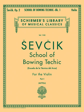 Sevcik - School of Violin Technics Op2 Volume 1 LIB.1182 - Violin Schirmer 50258100