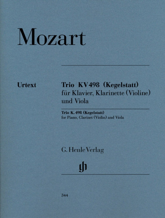 Mozart - Kegelstatt Trio in EbMaj K498 - Clarinet (or Violin)/Viola/Piano Henle HN344