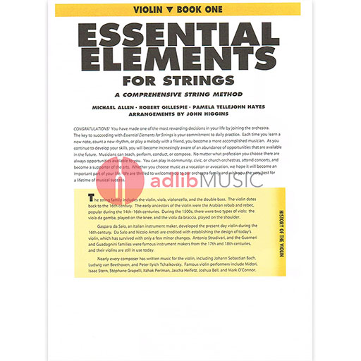 Essential Elements 2000 Book 1 - Violin/Audio Access Hal Leonard 868049