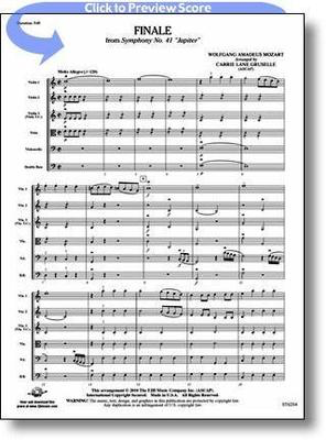 Finale from Symphony No. 41 'Jupiter' - Wolfgang Amadeus Mozart - Carrie Lane Gruselle FJH Music Company Score/Parts