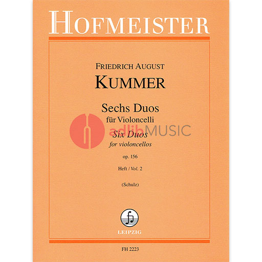 Kummer - 6 Duets Op156 Book 2 - Cello Duet Hofmeister FH2223