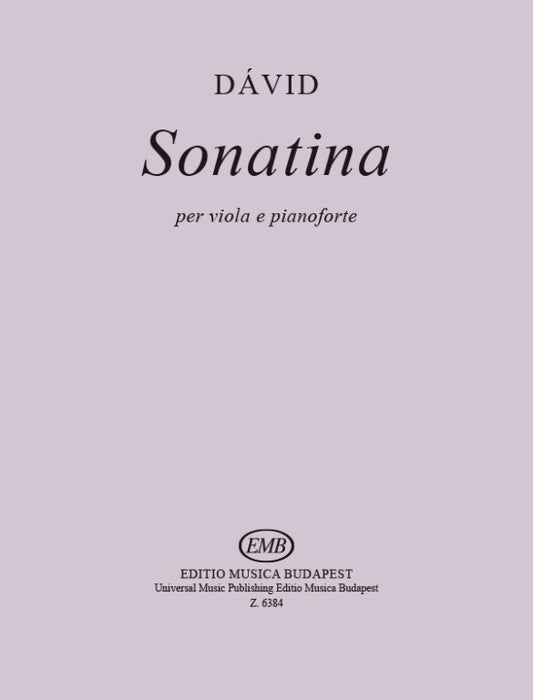 David - Sonatina - Viola/Piano Accompaniment EMB Z6384