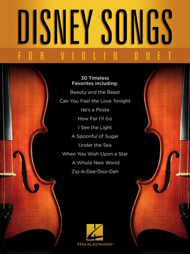 Disney Songs - Violin Duet Hal Leonard 217578