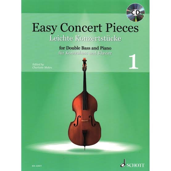 Easy Concert Pieces Volume 1 - Double Bass/CD/Piano Accompaniment edited by Mohrs Schott ED22551