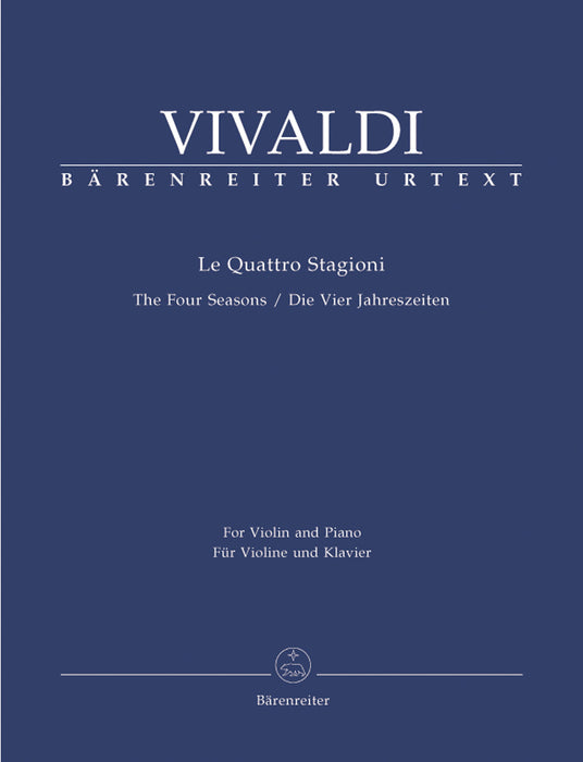 Vivaldi - The Four Seasons Complete - Violin/Piano Accompaniment Barenreiter BA6994A