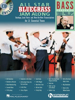 All Star Bluegrass Jam Along for Bass - Backups, Lead Parts and Note-for-Note Transcriptions for 21 Essential - Double Bass Homespun /CD