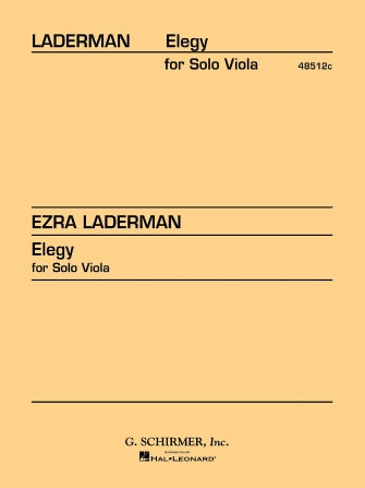 Laderman - Elegy - Viola Solo Schirmer 50292550