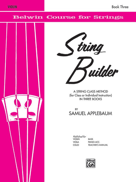 String Builder Volume 3 - Violin by Applebaum Alfred EL01556
