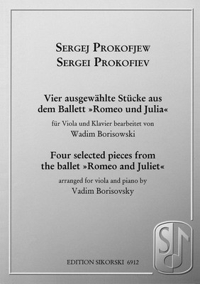 Four Selected Pieces from the Ballet Romeo and Juliet - for Viola and Piano - Sergei Prokofieff - Viola Vadim Borisowski Sikorski