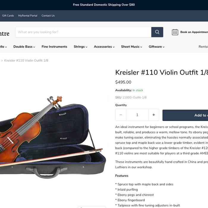 Buying A Violin On Our Website