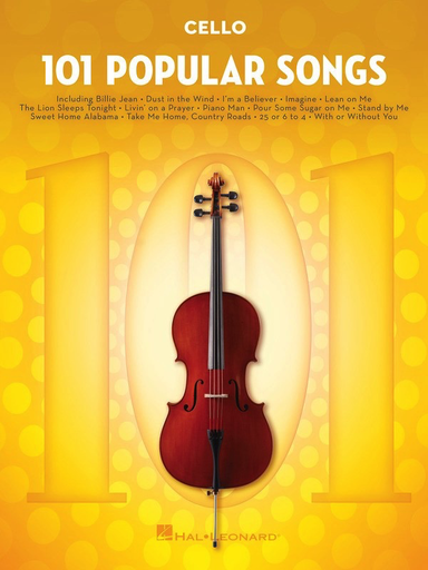 101 Popular Songs - Cello Solo Hal Leonard 224731