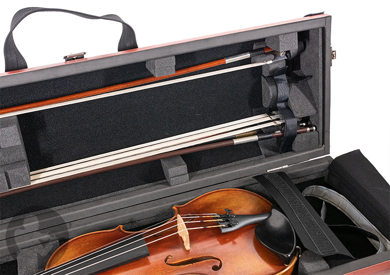 WISEMAN Wooden 2.85 Oblong Violin Case Red Mahogany 4/4