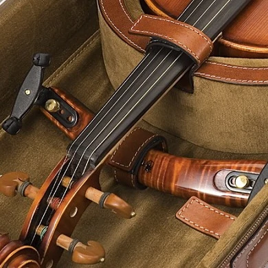 GL Cases Q1(V) Leather Violin Case Brown