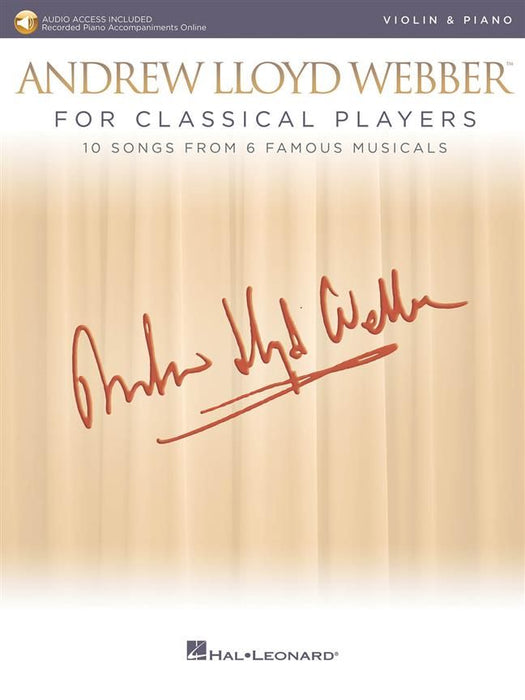 Andrew Lloyd Webber for Classical Players - Violin/Audio Access Online/Piano Accompaniment Hal Leonard 275674