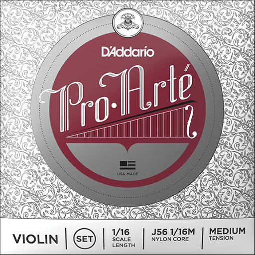 D'Addario Pro Arte Violin String Set Medium 1/16