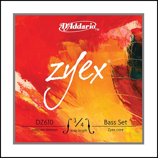 D'Addario Zyex Double Bass String Set Light 3/4
