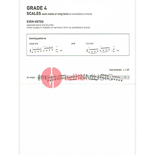 ABRSM Violin Scales & Arpeggios (from 2012) Grade 4 - Violin 9781848493414