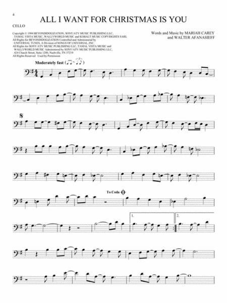 101 Christmas Songs - Cello Solo - Hal Leonard 278646