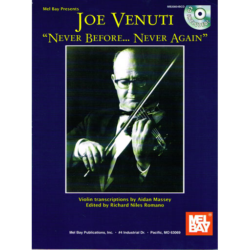 Never Before Never Again - Violin/CD by Venuti Mel Bay 406290