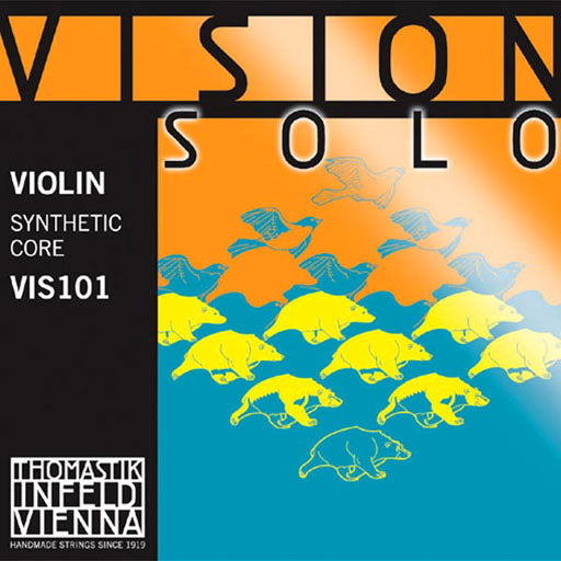 Thomastik Vision Solo Violin String Set (D-Silv/E Ball) 4/4